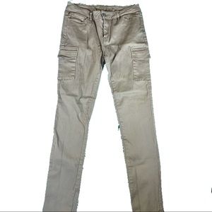 Khaki skinny cargo pants size 11 juniors